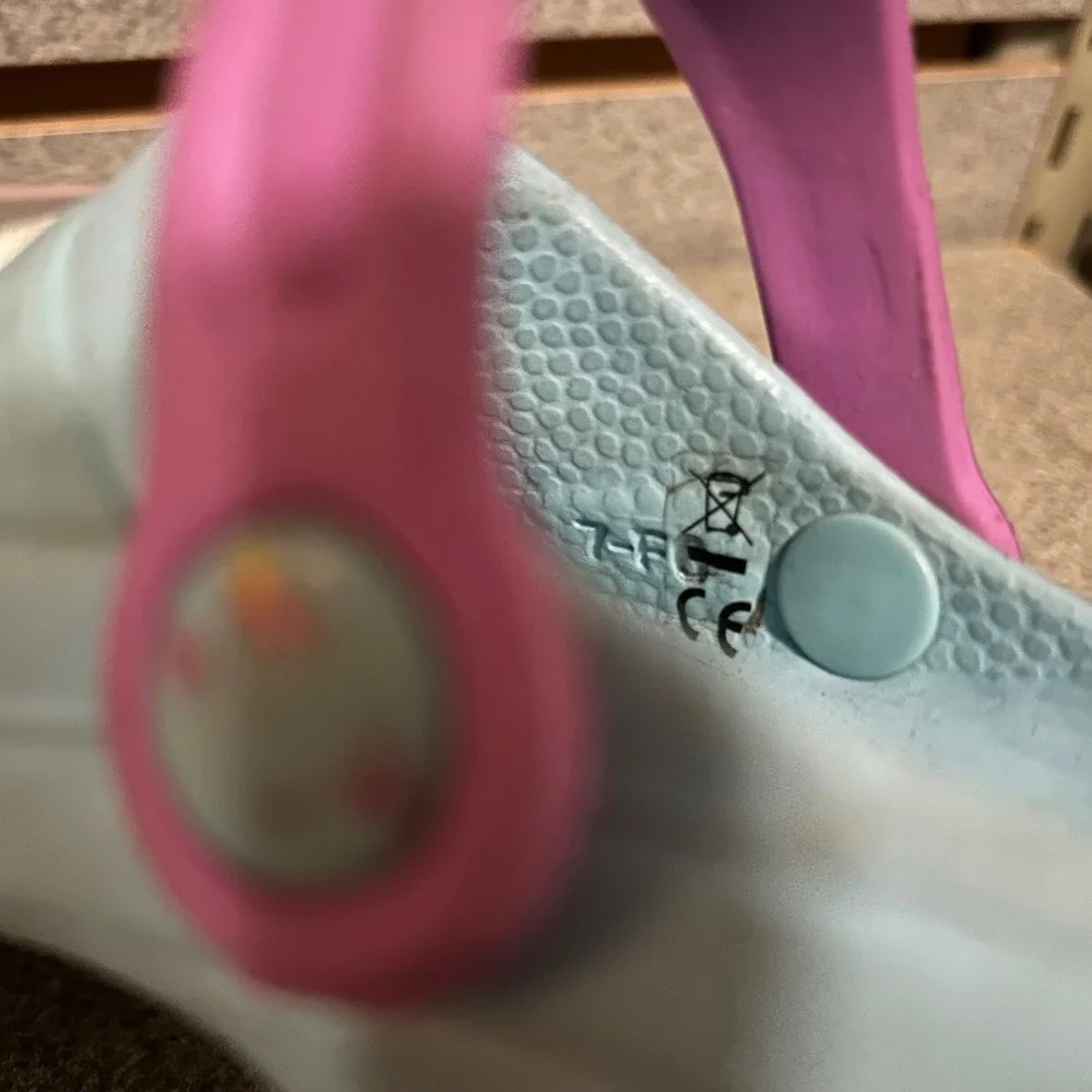 Skechers‎ Kids Clogs Size 7 Rainbow Light-Up Blue Pink Slip On Shoes - Picture 7 of 7